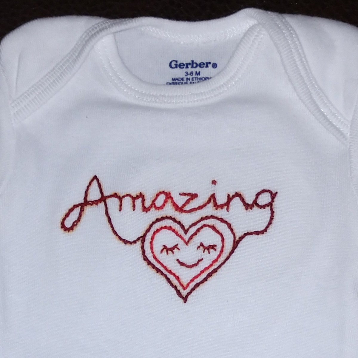 Amazing Heart – Baby Onesie Embroidery&nbsp;Pattern