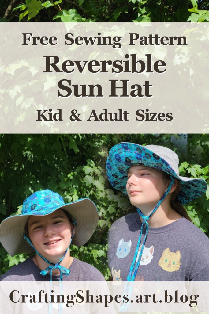 wide brim sun hat sewing pattern for kids and adults