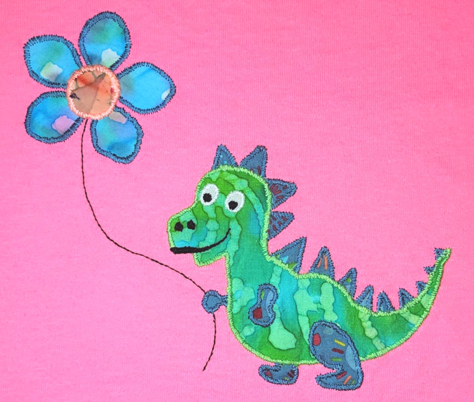 dinosaur appliqué finished pattern