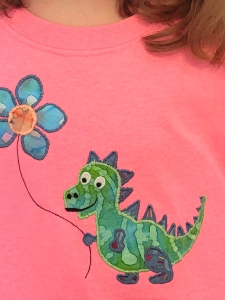 Dinosaur & Flower Balloon: Appliqué&nbsp;Pattern