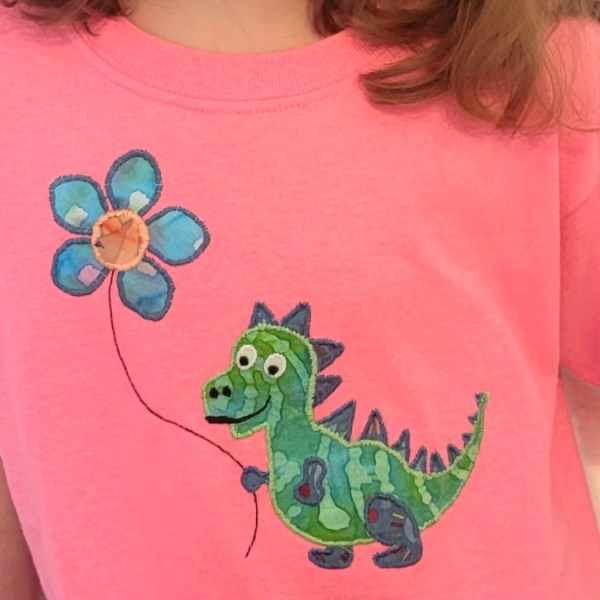 Dinosaur & Flower Balloon: Appliqué&nbsp;Pattern