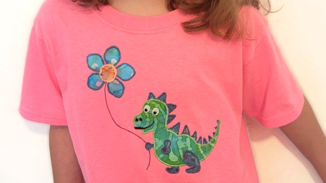 Dinosaur & Flower Balloon: Appliqué&nbsp;Pattern